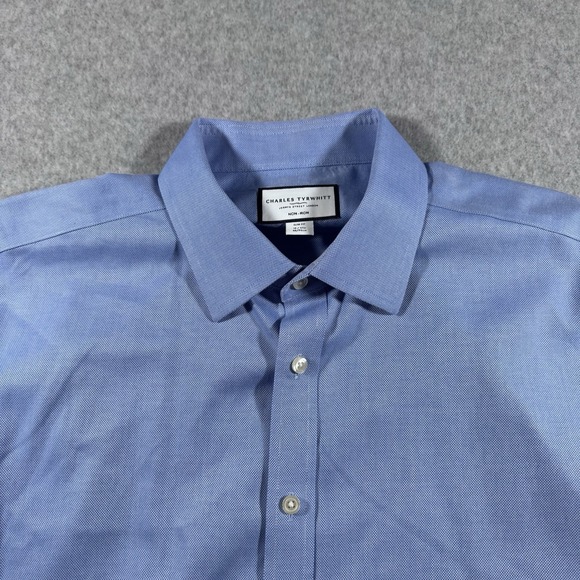 Charles Tyrwhitt Men's Shirt Long Sleeve Button Up 100% Cotton Slim Fit 18/37" - Picture 4 of 7
